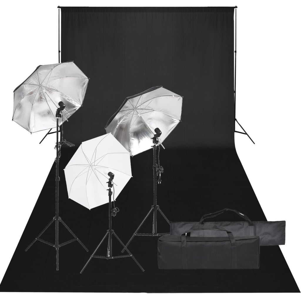 Vidaxl Photo Studio Set con set di illuminazione e sfondo
