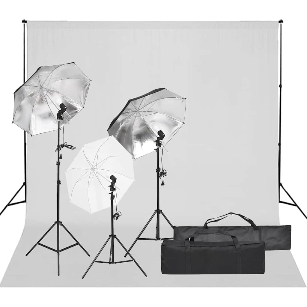 Vidaxl Photo Studio Set con set di illuminazione e sfondo