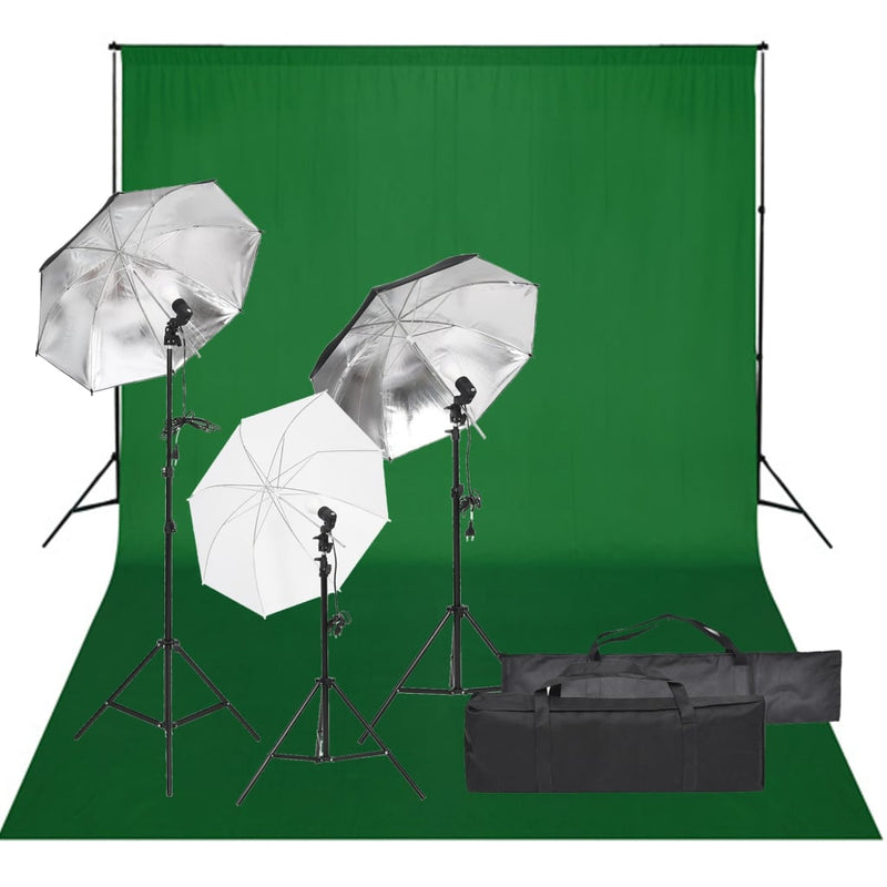 Vidaxl Photo Studio Set con set di illuminazione e sfondo