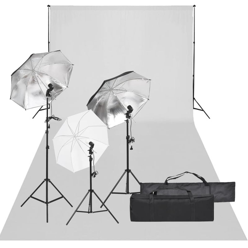 Vidaxl Photo Studio Set con set di illuminazione e sfondo