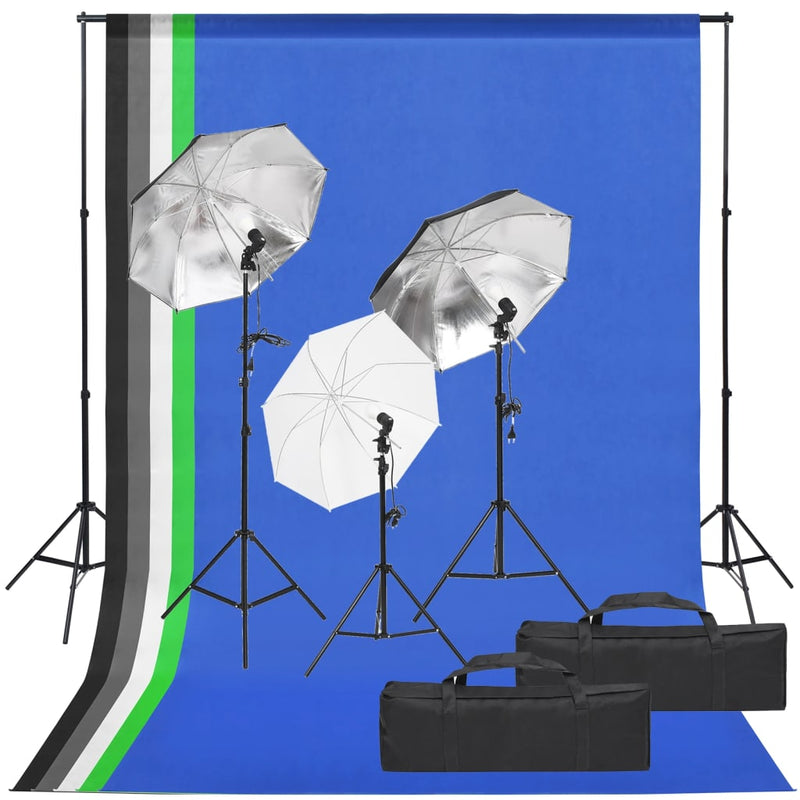 Vidaxl Photo Studio Set con set di illuminazione e sfondo