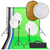 Vidaxl Photo Studio Conjunto de iluminación, fondo y reflector