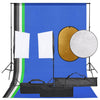Vidaxl Photo Studio Conjunto de iluminación, fondo y reflector