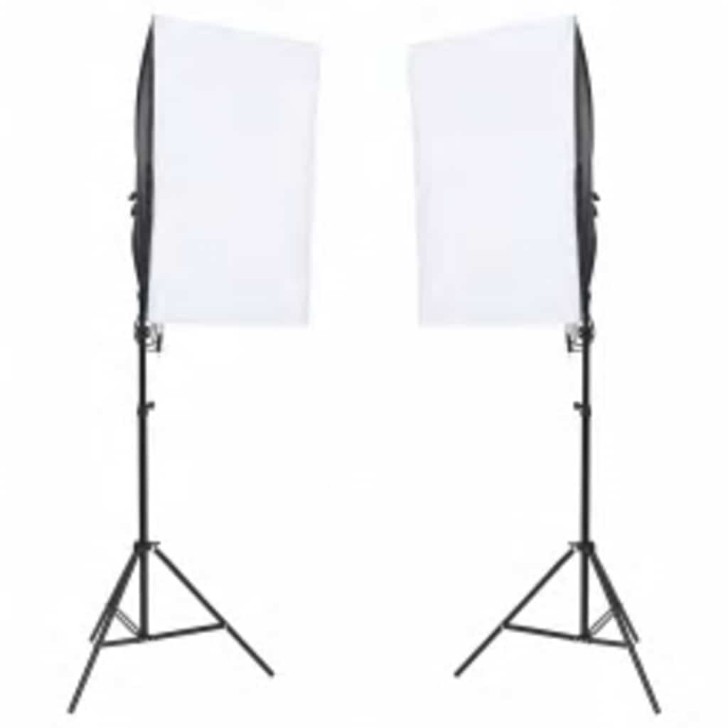 Vidaxl Photo Studio Conjunto de iluminación, fondo y reflector