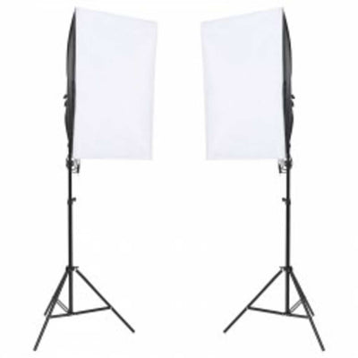 Vidaxl Photo Studio Conjunto de iluminación y fondo