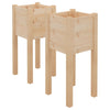 Plantadores Vidaxl 2 PCS 31x31x70 cm de pino sólido