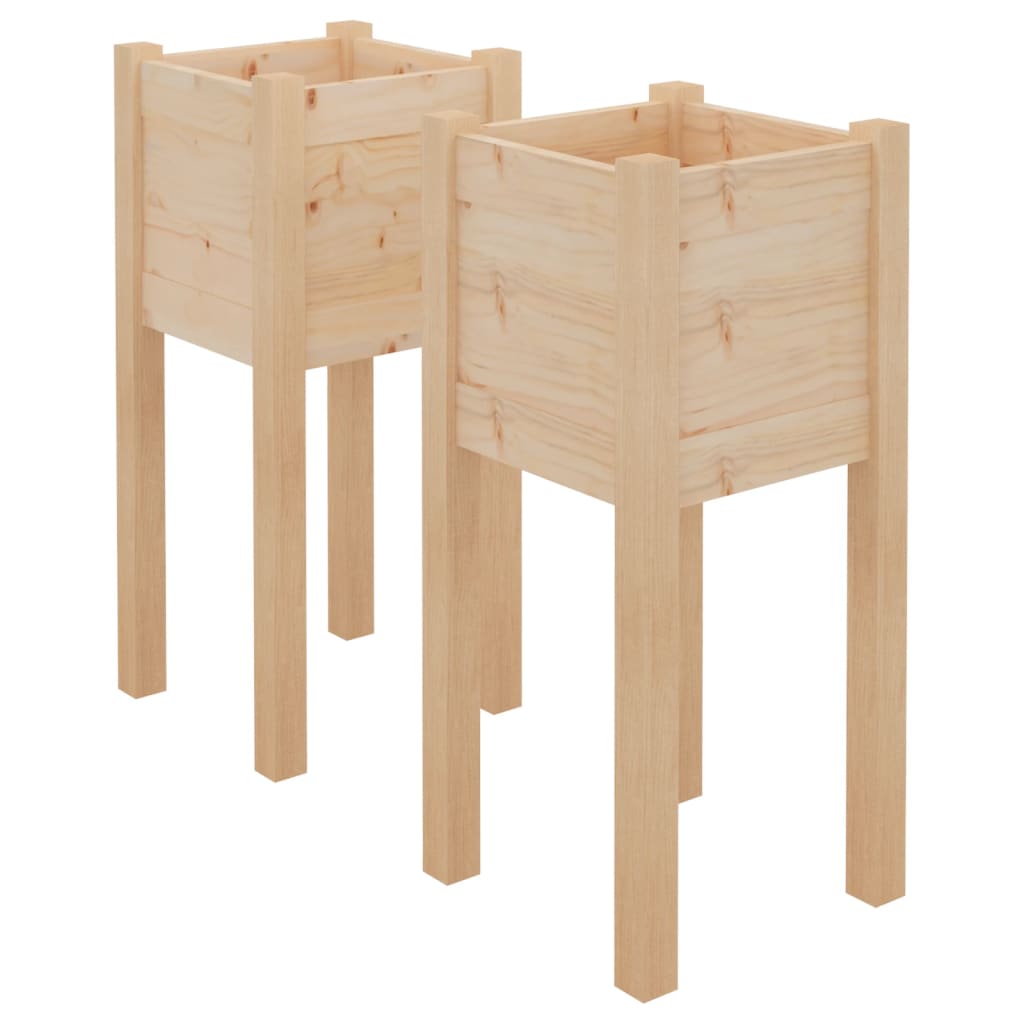 Vidaxl Fioter 2 PCS 31x31x70 cm Pinna solida