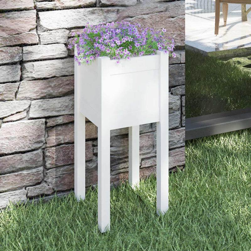 Vidaxl Planning Box 31x31x70 cm de pino sólido White