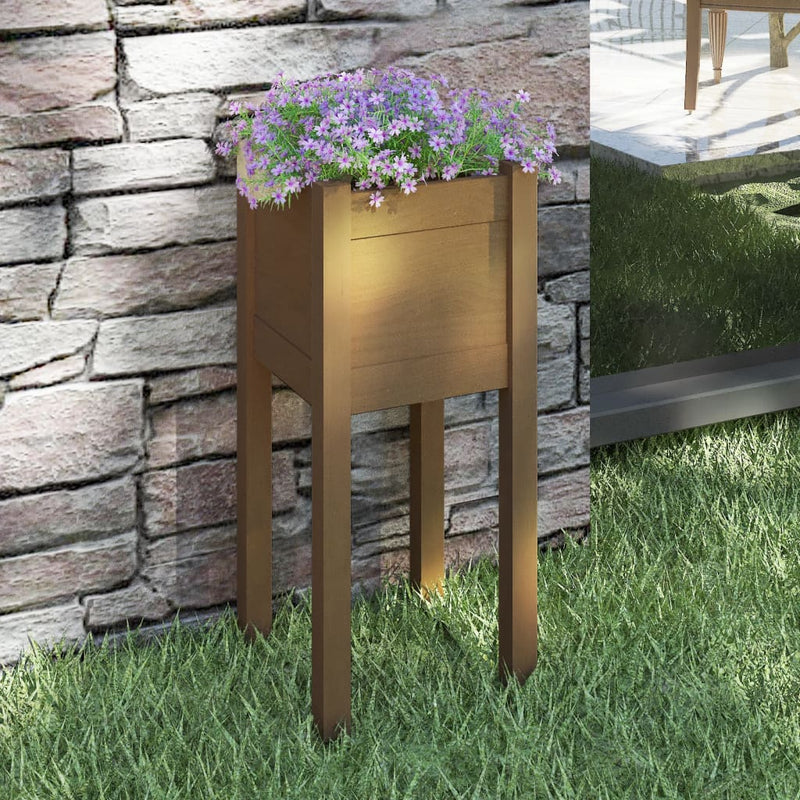 Casella di pianificazione Vidaxl 31x31x70 cm Miele di pino solido