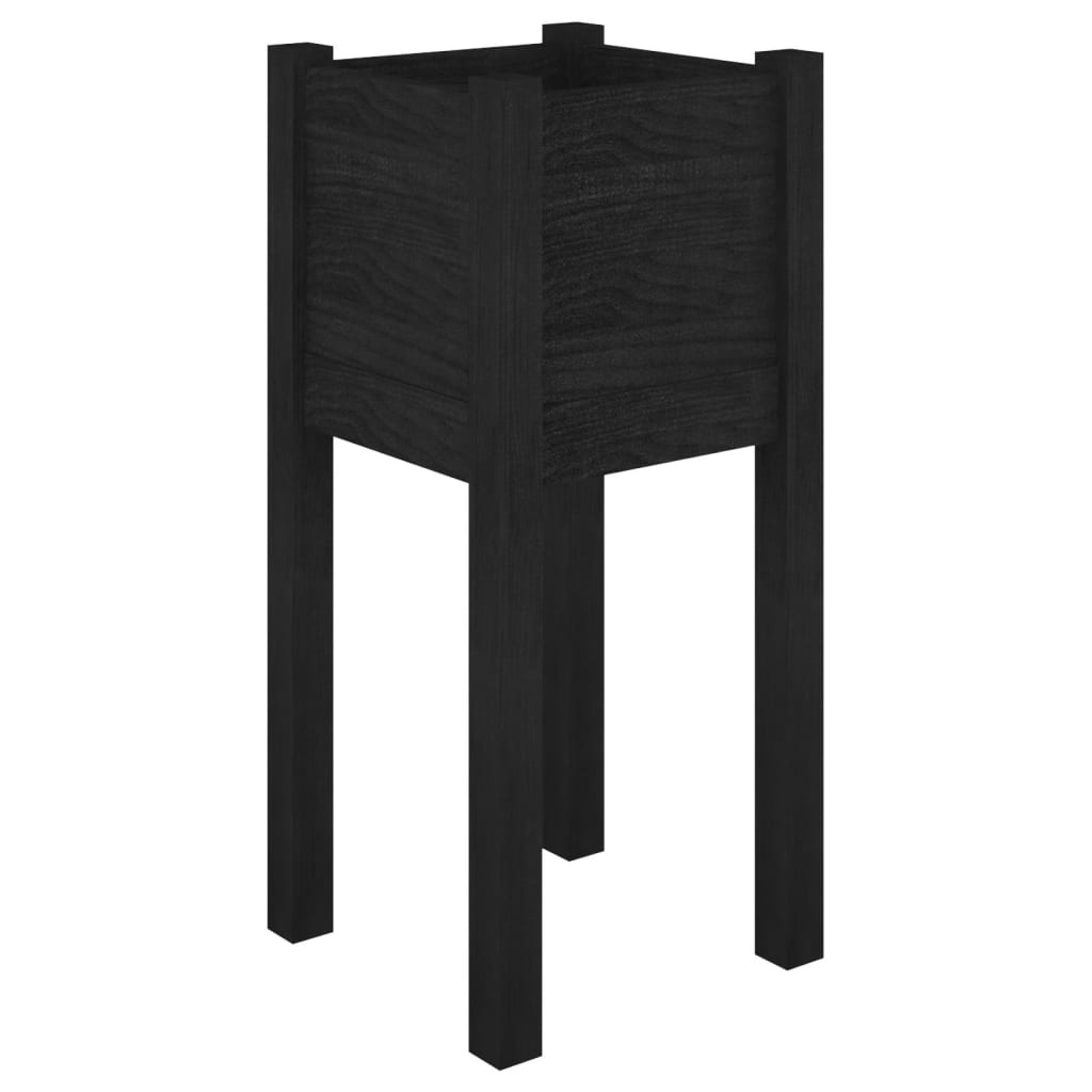 Vidaxl Planning Box 31x31x70 cm Solid Pine Black