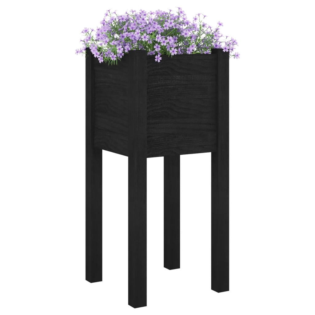 Vidaxl Planning Box 31x31x70 cm Solid Pine Black