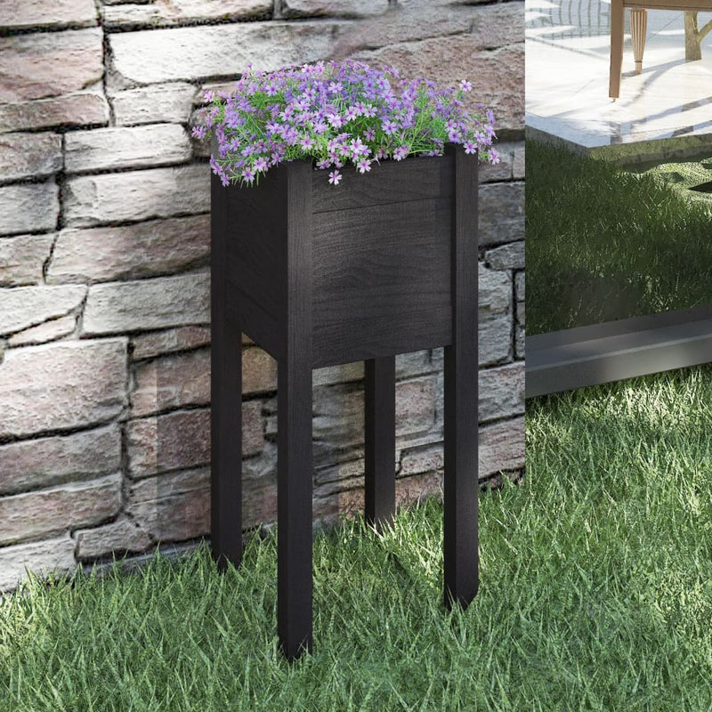 Vidaxl Planning Box 31x31x70 cm Solid Pine Black
