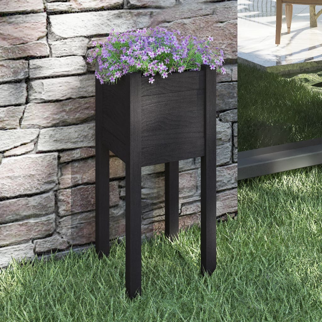 Vidaxl Planning Box 31x31x70 cm Solid Pine Black