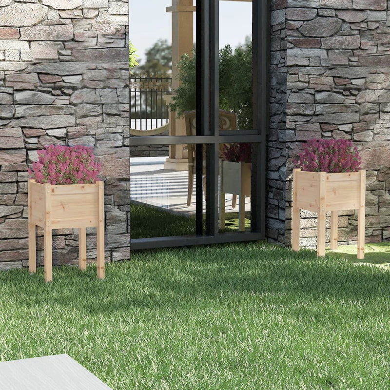 Vidaxl fioriere 2 ST 40x40x70 cm pino solido