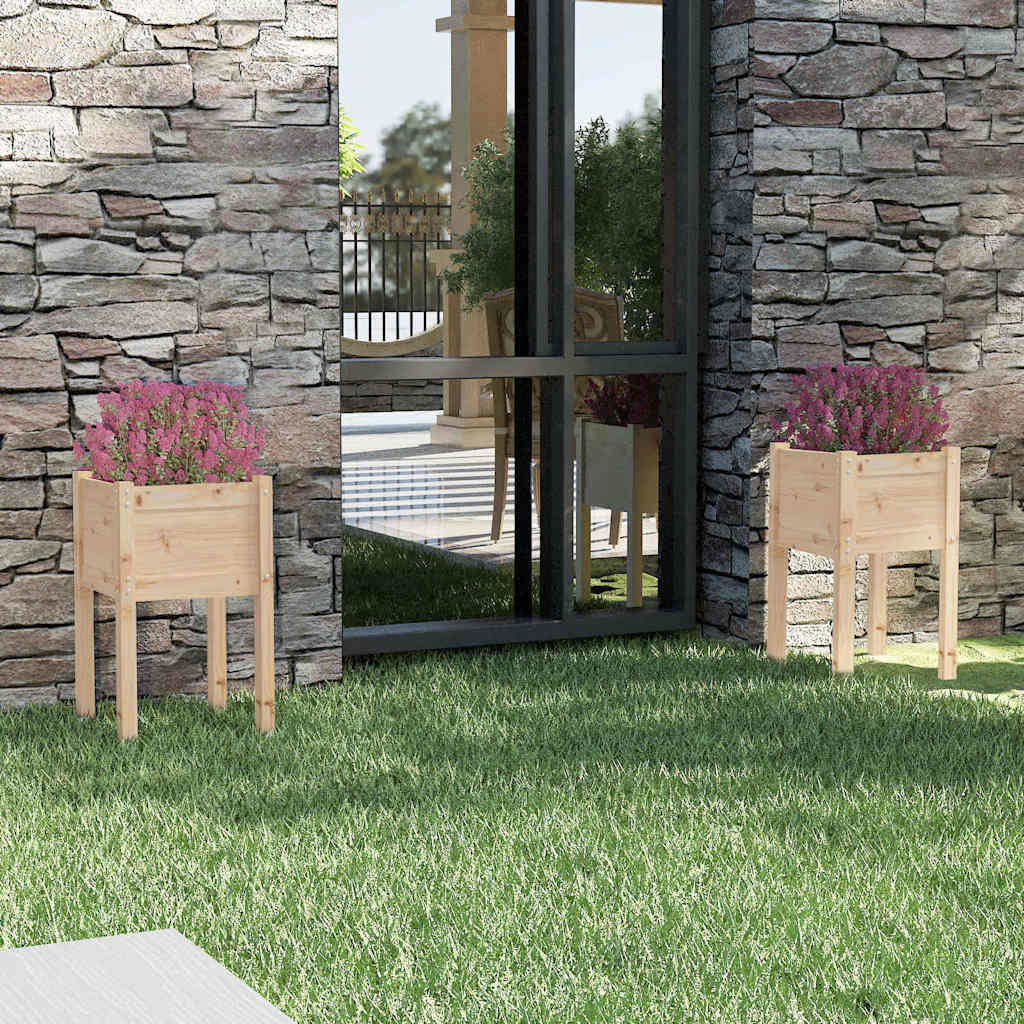 Vidaxl fioriere 2 ST 40x40x70 cm pino solido