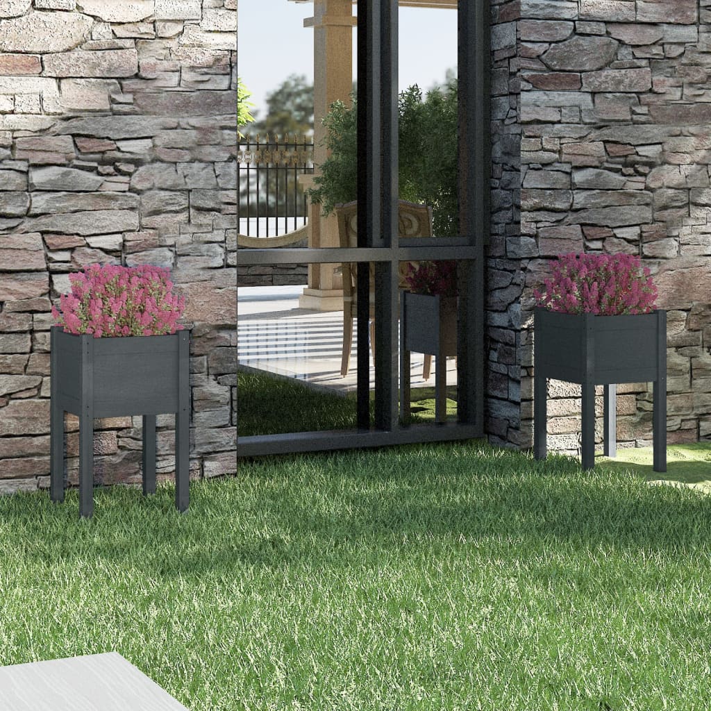 Vidaxl fioriere 2 ST 40x40x70 cm Pinna solido