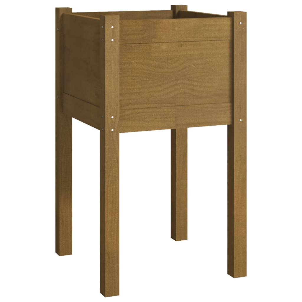Vidaxl Planning Box 40x40x70 cm de pino sólido marrón
