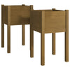 Vidaxl fioriere 2 St 40x40x70 cm Miele di pino solido marrone