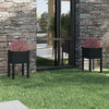 Vidaxl fioriere 2 ST 40x40x70 cm Pino solido nero