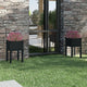 Vidaxl fioriere 2 ST 40x40x70 cm Pino solido nero