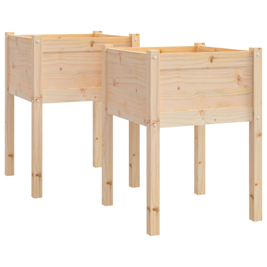 Plantadores Vidaxl 2 ST 50X50X70 CM SOLID PINE