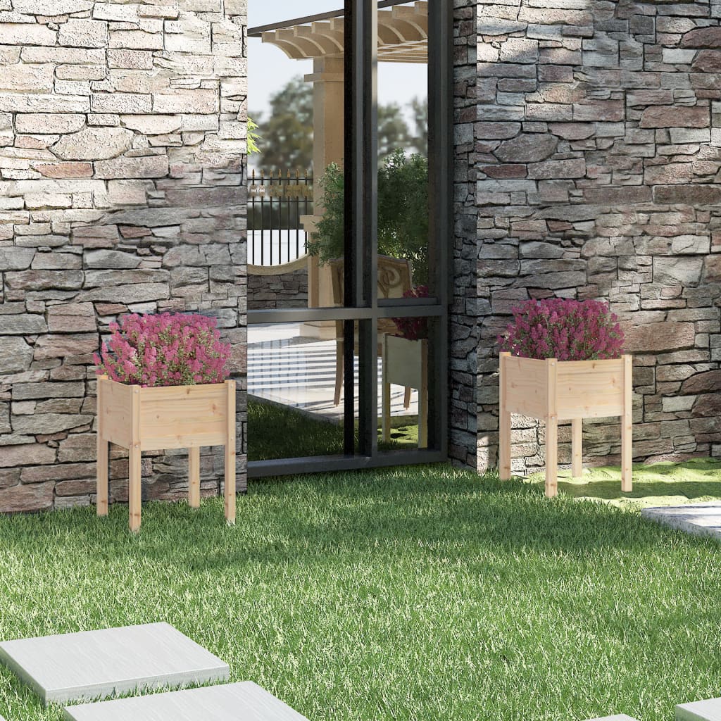 Plantadores Vidaxl 2 ST 50X50X70 CM SOLID PINE