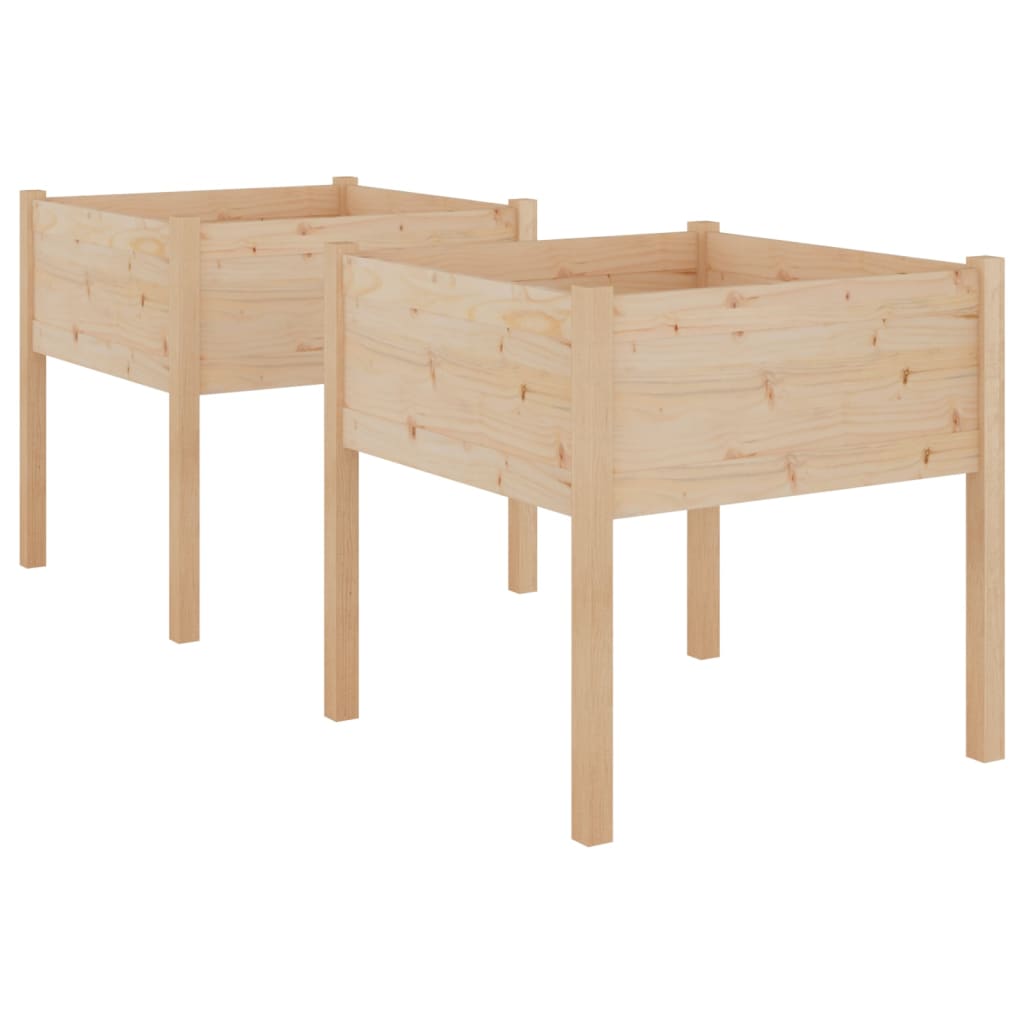 Vidaxl fioriere 2 ST 70x70x70 cm Pinna solida
