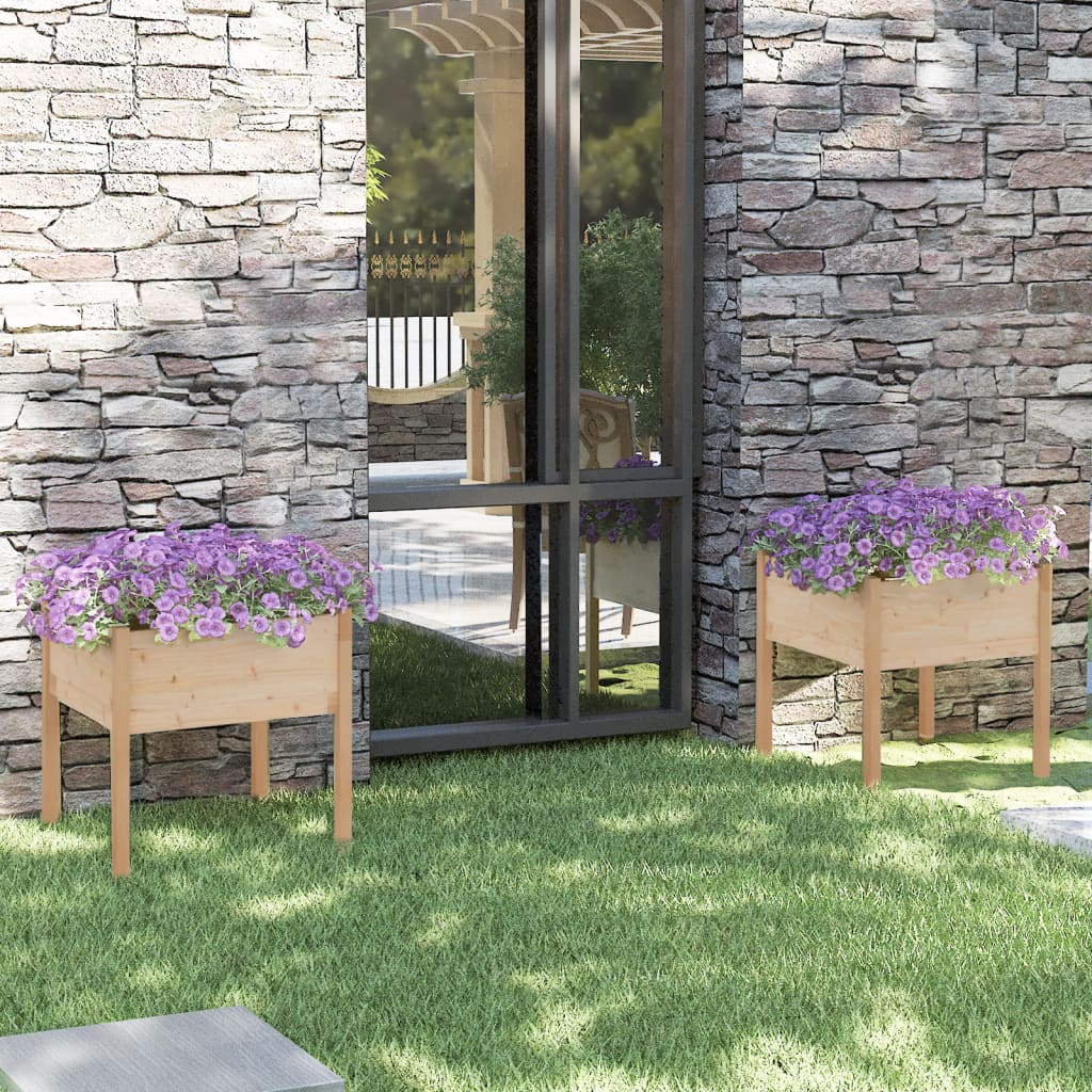 Vidaxl fioriere 2 ST 70x70x70 cm Pinna solida