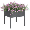 Plantadores Vidaxl 2 ST 70x70x70 cm de pino sólido gris