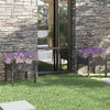 Plantadores Vidaxl 2 ST 70x70x70 cm de pino sólido gris