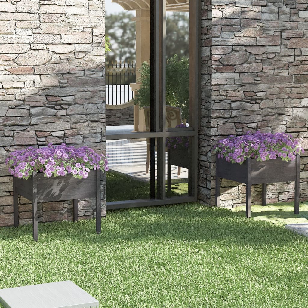 Vidaxl fioriere 2 ST 70x70x70 cm Pinna solido