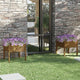 Plantadores Vidaxl 2 ST 70x70x70 cm de pino sólido marrón marrón