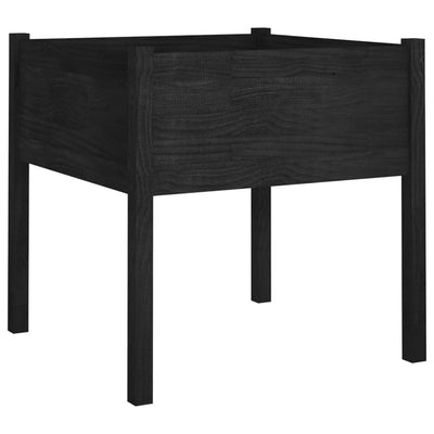 Casella di pianificazione Vidaxl 70x70x70 cm Pino solido nero