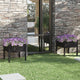 Plantadores Vidaxl 2 ST 70x70x70 cm Solid Pine Negro