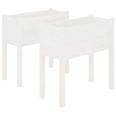 Vidaxl fioriere 2 ST 70x31x70 cm Pino solido bianco