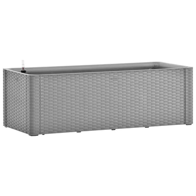Vidaxl fioriera sollevata con sistema di irrigazione 100x43x33 cm grigio
