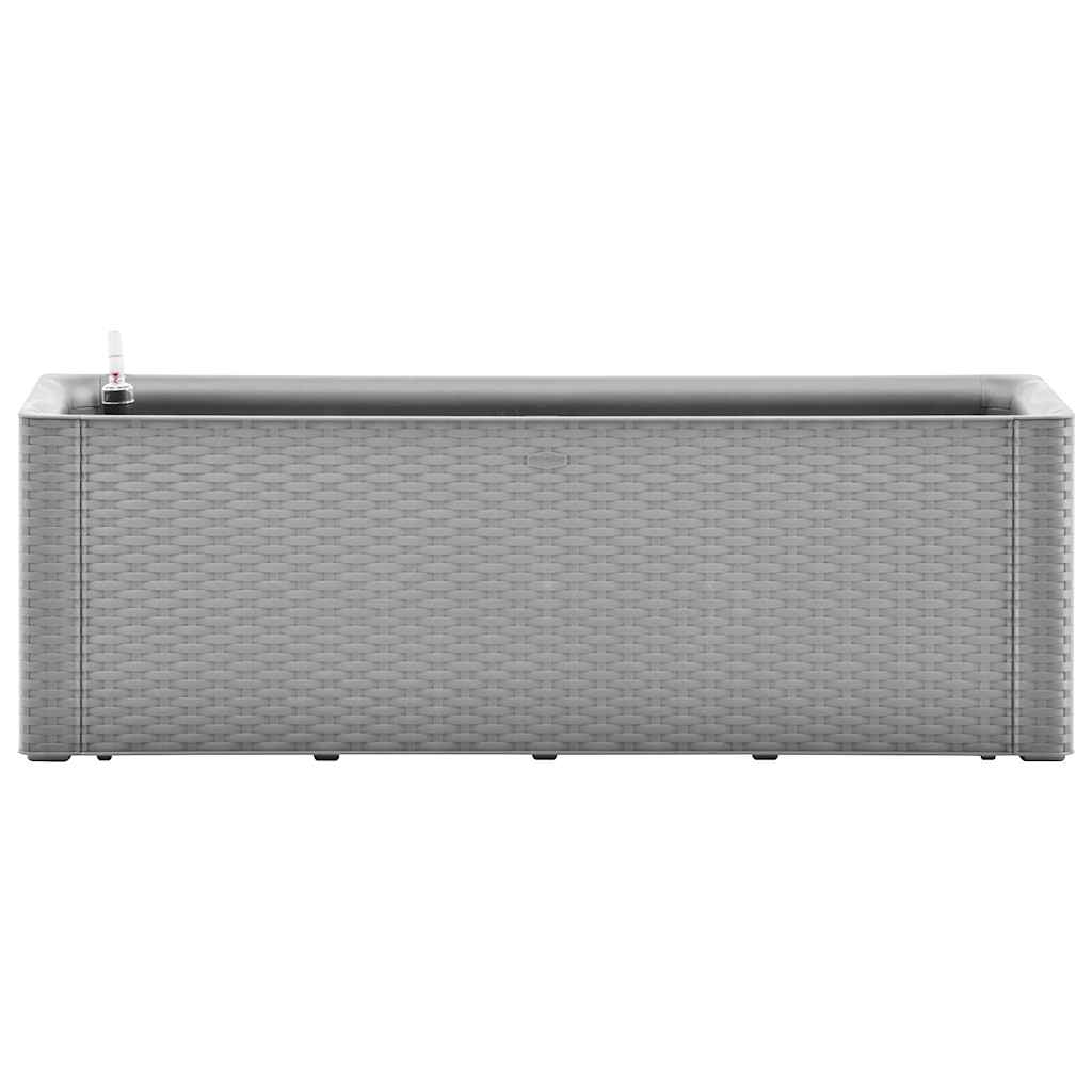 Plantador Vidaxl elevado con sistema de riego 100x43x33 cm gris