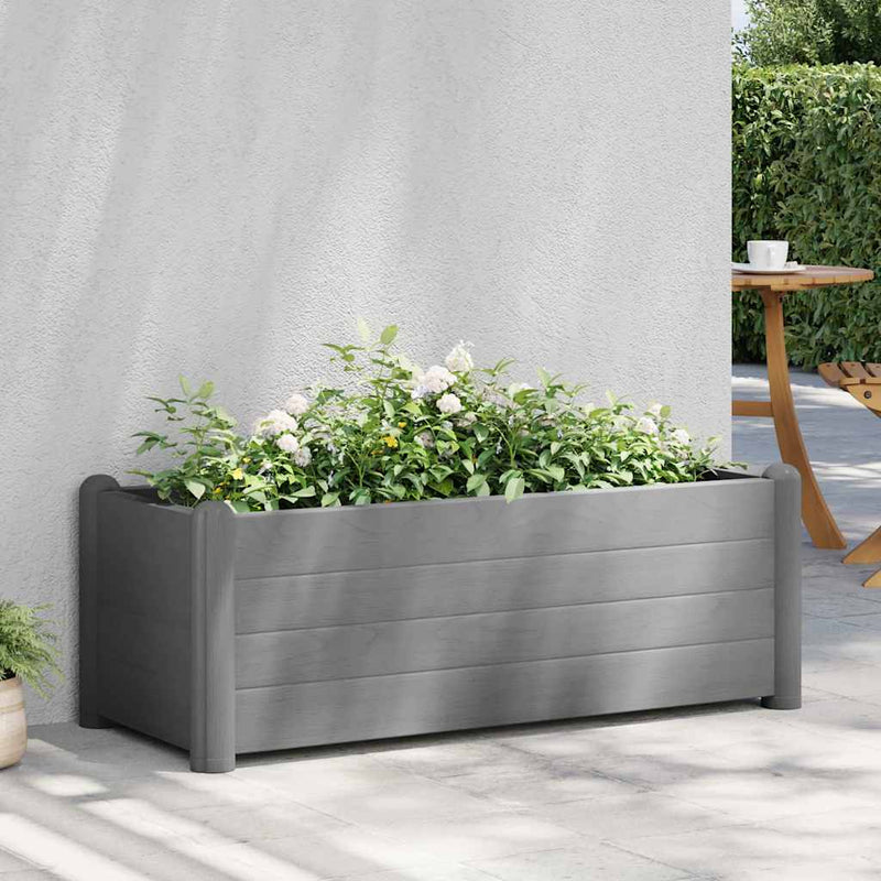 Plantador Vidaxl Insentado 100x43x35 cm PP Stone Gray