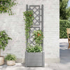 Vidaxl fioriera con latwerk 43x43x142 cm pp pietra grigio