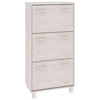 Vidaxl Cabinet da scarpe Hamar 59.5x35x117 cm Pino solido bianco