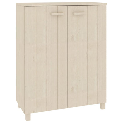 Vidaxl Cabinet da scarpe Hamar 85x40x108 cm Miele di pino solido