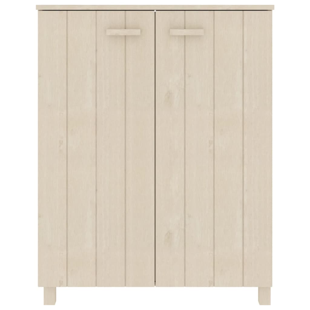 Vidaxl Cabinet da scarpe Hamar 85x40x108 cm Miele di pino solido