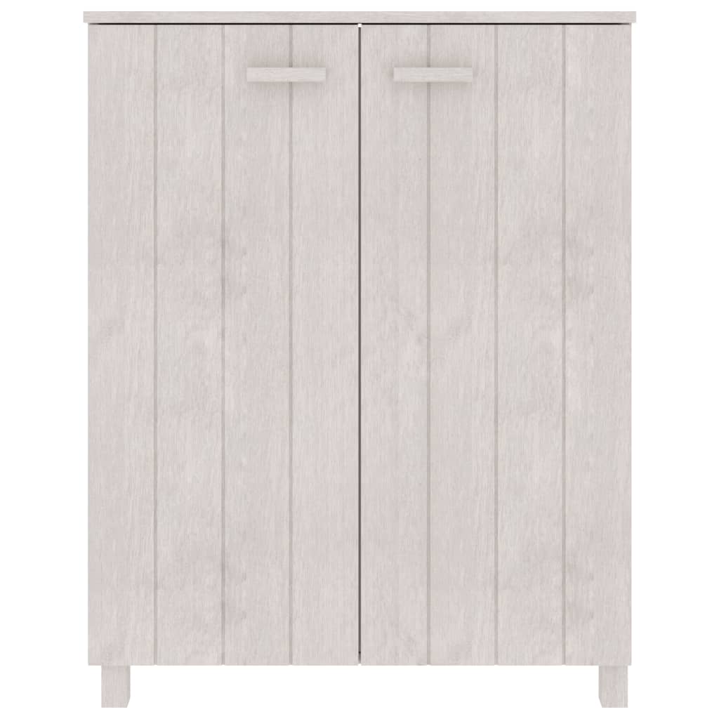 Vidaxl schoenenkast hamar 85x40x108 cm massief grenenhout wit