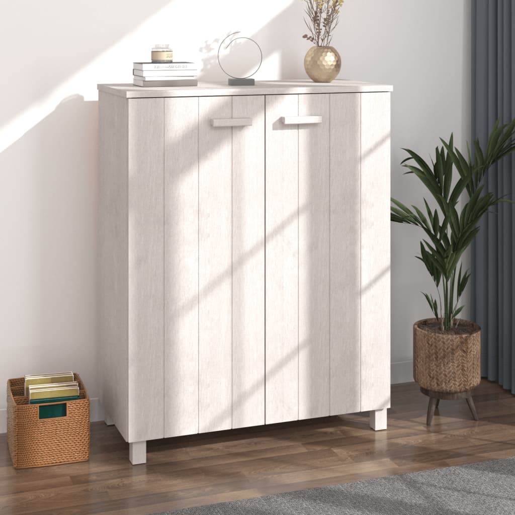 Vidaxl schoenenkast hamar 85x40x108 cm massief grenenhout wit
