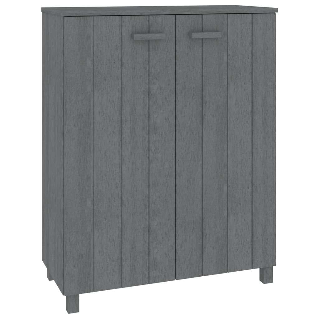 Vidaxl schoenenkast hamar 85x40x108 cm massief grenenhout donkergrijs