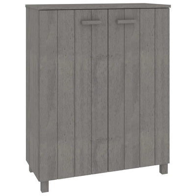 Vidaxl Cabinet da scarpe Hamar 85x40x108 cm Pinna solida grigio chiaro