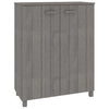 Vidaxl Cabinet da scarpe Hamar 85x40x108 cm Pinna solida grigio chiaro