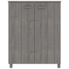 Vidaxl Cabinet da scarpe Hamar 85x40x108 cm Pinna solida grigio chiaro