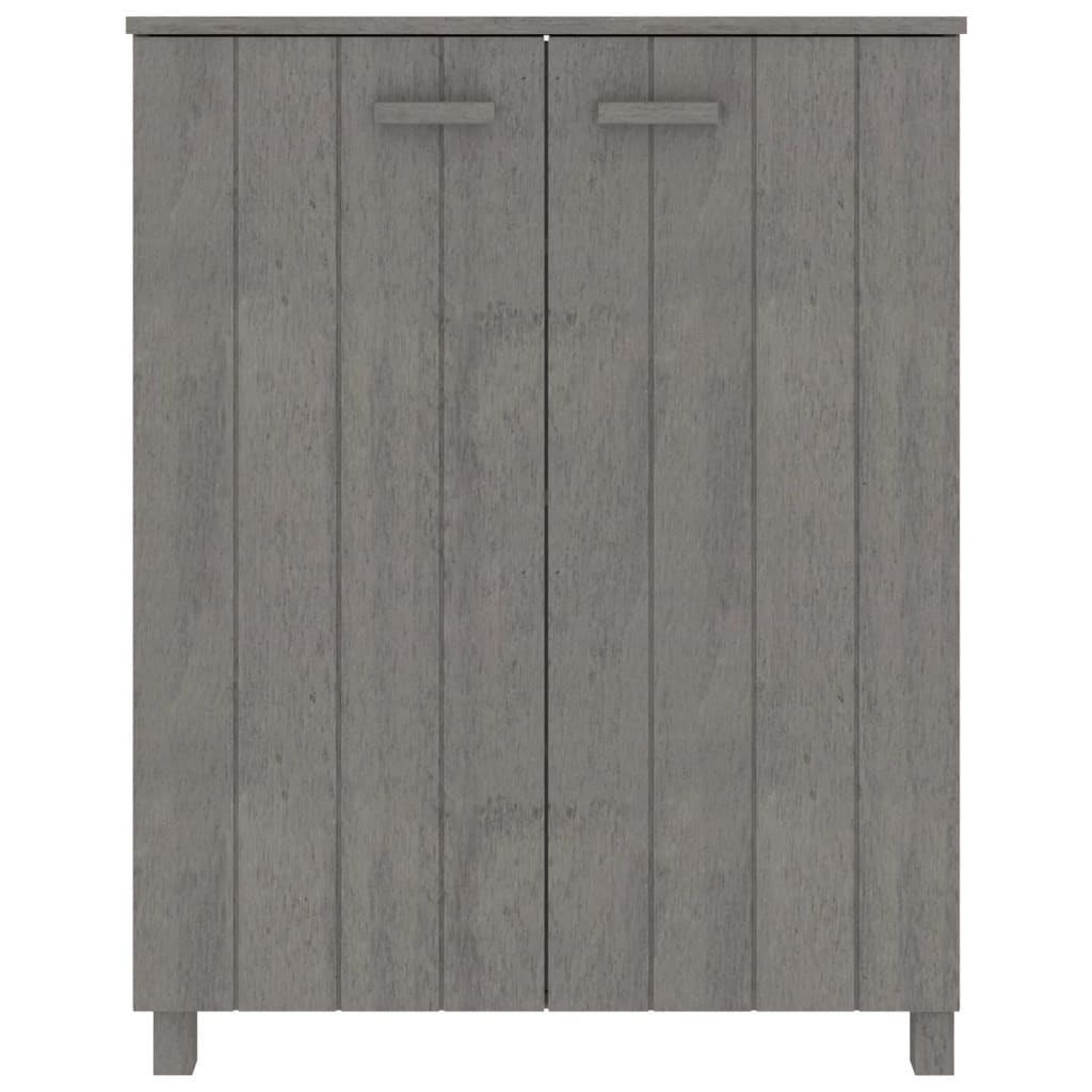 Vidaxl Cabinet da scarpe Hamar 85x40x108 cm Pinna solida grigio chiaro