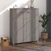 Vidaxl Cabinet da scarpe Hamar 85x40x108 cm Pinna solida grigio chiaro